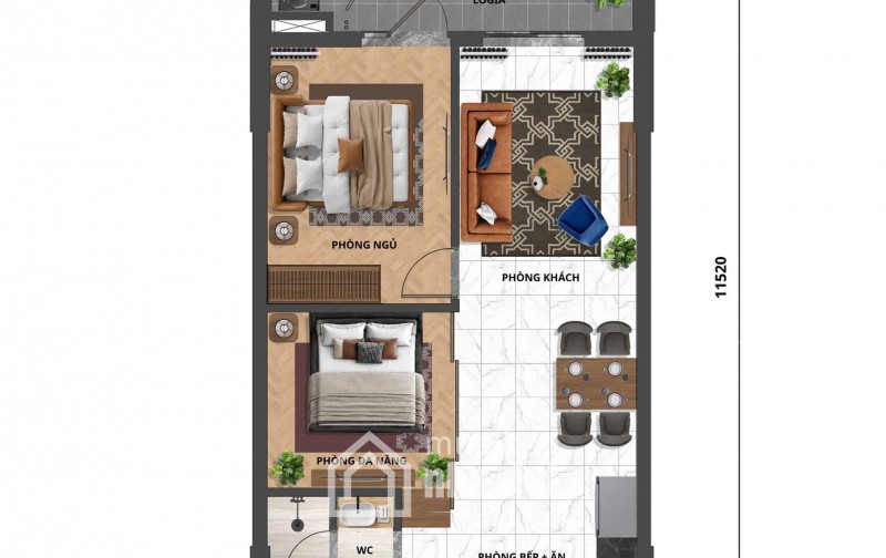 !!SIÊU HIẾM!! Bán căn hộ 2PN 61m2 ở FourS Tower, chỉ với 2,6 tỷ