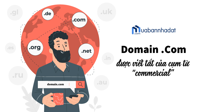 Domain .Com được viết tắt của cụm từ "commercial”